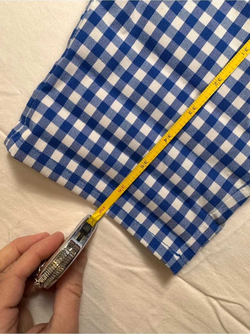 Blue & White Gingham Two-Piece Picnic  Summer Barbie Retro Matching Set Medium